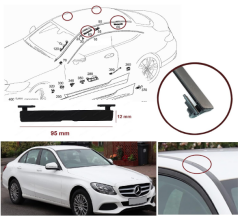 Mercedes C W205 İçin Tavan Oluk Çıta Port Kapağı  A2057504100