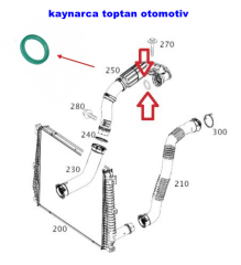 Mercedes C W205 Serisi Turbo Hortum conta gri A6269970645