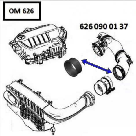 W205 hava akışmetre ara boru 6260900137